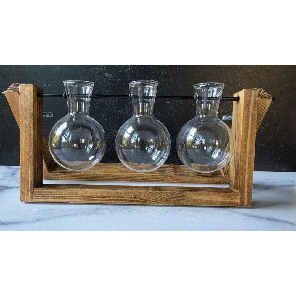 Three Bud Flower Vase Used READ Description